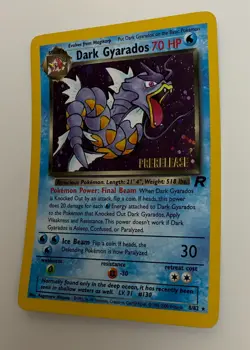 2000 WOTC POKEMON TEAM ROCKET DARK GYARADOS 8/82 PRERELEASE STAMPED PROMO HOLO D - Image 5