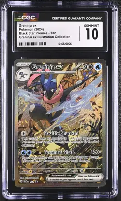 Greninja ex 132 Shrouded Fable Illustration Collection CGC 10 Graded Pokemon Car - Image 1