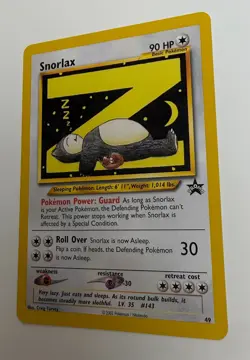 2002 WOTC POKEMON LEAGUE BLACK STAR PROMO SNORLAX #49 SLEEPING SNORLAX - Image 5