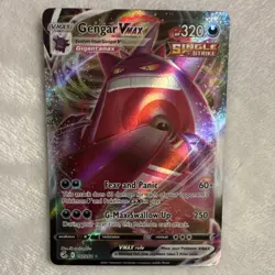 Pokemon TCG Gengar VMAX Ultra Rare Full Art Single Strike Holo 320 HP 157/264 F… - Image 1
