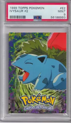 Pokemon- 1999 TOPPS Ivysaur #2 PSA 9 (508) - Image 1