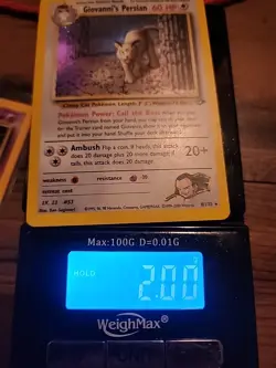 2000 Pokemon Gym Challenge Giovanni's Persian 8/132 Holo Rare Ungraded NM+ - Image 1