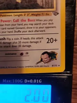 2000 Pokemon Gym Challenge Giovanni's Persian 8/132 Holo Rare Ungraded NM+ - Image 3