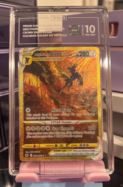 Pokemon Origin Forme Dialga VSTAR Gold GG68 Crown Zenith TAG 10 - Image 1