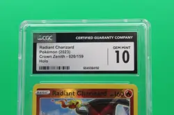 Pokemon Radiant Charizard CGC 10 020/159 Crown Zenith Radiant Rare Holo - Image 2