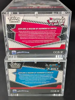 2x Pokemon SV10.5 Black Bolt White Flare Sealed Booster Bundle Display W/Acrylic - Image 3