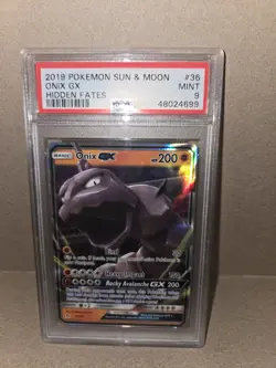 2019 Pokemon Sun & Moon Hidden Fates Onix GX #36 PSA 9 - Image 1