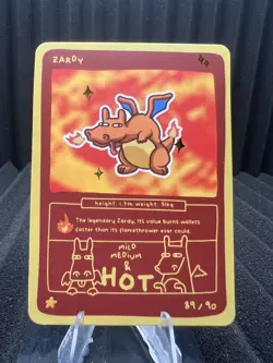 Zardy (Charizard) 89/90 - Pokedoodles Set 1 Fan Art - Pokemon - Image 1