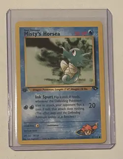 Pokemon TCG Misty’s Horsea #87/132 Non Holo 1st Edition Vintage 1999-2000 - Image 1