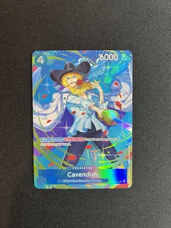 Cavendish (Parallel) Alt Art Blue OP10-045 One Piece TCG Royal Blood NM - Image 1