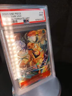 2023 One Piece Tcg Nefeltari Vivi Op04 118 Alt Art Psa 9 English - Image 4