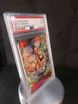 2023 One Piece Tcg Nefeltari Vivi Op04 118 Alt Art Psa 9 English - Image 5