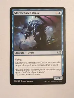 Stormchaser Drake NM English MTG Crimson Vow Uncommon Card - Image 1