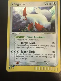 Pokemon TCG Zangoose Sandstorm Holo Rare Card 14/100 LP- Condition - Image 1