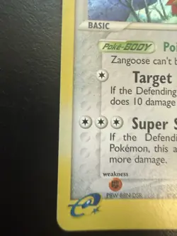 Pokemon TCG Zangoose Sandstorm Holo Rare Card 14/100 LP- Condition - Image 3