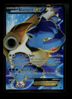 #2 Blastoise EX 142/146 XY Base Set 2014 Full Art Holo Rare Pokemon Card TCG - Image 1