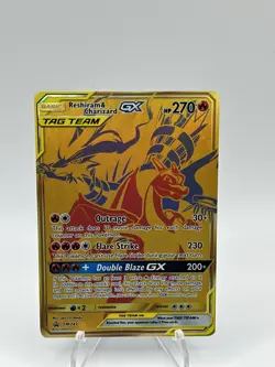Pokemon TCG Reshiram and Charizard GX Tag Team Promo Card SM247 Promo - Image 1