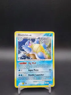Blastoise 2/127 Platinum Holo HP/DMG Pokemon Card - Image 1