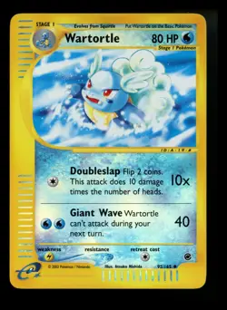 Wartortle 92/165 Expedition 2002 Reverse Holo e-Series Pokemon Card TCG - Image 1