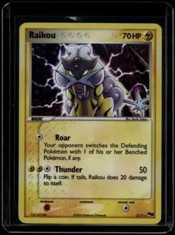 Pokemon TCG Raikou 3/17 Pop Series 2 Holo Rare LP - Image 1