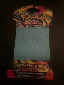 (VERY HEAVY) 33.16g Pokemon TCG Mega Evolution Sleeved Booster Pack (SEALED)✅ - Image 3