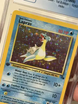 Lapras Fossil First Edition Holo 10/62 - CGC Blue Label 8.5 - Pokemon TCG 1999 - Image 3