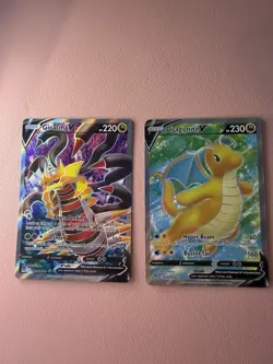Pokemon TCG V Lot - 2 Full Arts - Giratina V & Dragonite V - Image 1