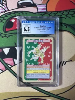 Scyther 1997 Topsun Green Back Japanese Pokemon CGC 6.5 - Image 1