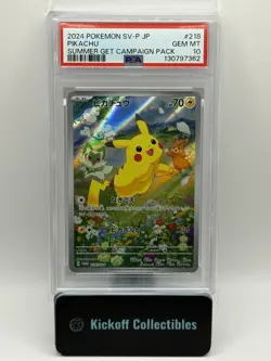 PSA 10 Pikachu 218/SV-P Summer Get Campaign Promo Pokemon Japanese 2025 #0TG - Image 1