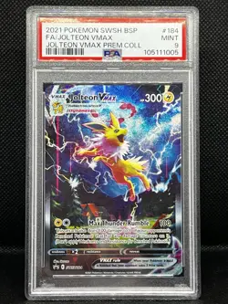 2021 POKEMON JOLTEON VMAX PREMIUM COLLECTION BSP #SWSH184 GRADED PSA 9 - Image 1