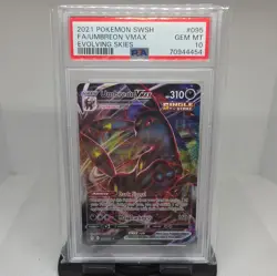 2021 POKEMON SWORD & SHIELD EVOLVING SKIES #095 FULL ART/UMBREON VMAX PSA 10 - Image 1