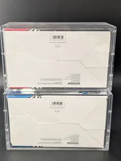 2x Pokemon SV10.5 Black Bolt White Flare Sealed Booster Bundle Display W/Acrylic - Image 2