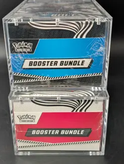 2x Pokemon SV10.5 Black Bolt White Flare Sealed Booster Bundle Display W/Acrylic - Image 5