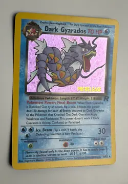 2000 WOTC POKEMON TEAM ROCKET DARK GYARADOS 8/82 PRERELEASE STAMPED PROMO HOLO E - Image 4