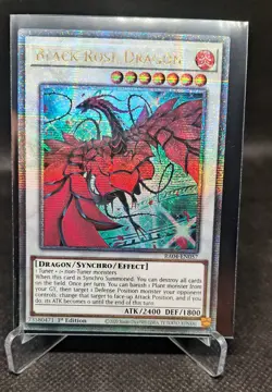 Black Rose Dragon RA04-EN057 Quarter Century Secret Rare 1st Edition YuGiOh - Image 1