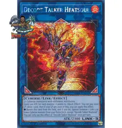 Yugioh 1x Decode Talker Heatsoul RA01-EN048 Platinum Secret Rare 1st Ed NM - Image 1