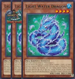 Yugioh! 3x Light Water Dragon MZMU-EN031 Rare 1st Ed NM - Image 1