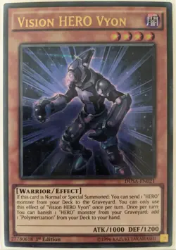 YuGiOh Vision HERO Vyon Ultra Rare DUSA-EN021 1st Edition - Image 1