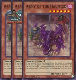 Yugioh! 3x Army of the Haunted MZMU-EN002 Super Rare 1st Ed NM - Image 1