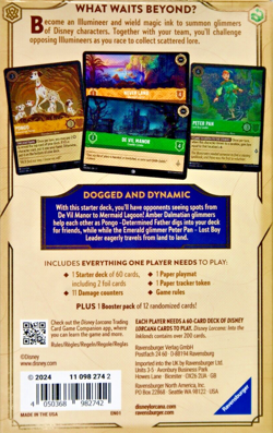 Disney Lorcana Into the Inklands Starter Deck 101 Dalmatians Peter Pan 2 Booster - Image 3