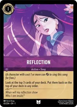 Reflection 65/204 NM Reg Disney Lorcana - Image 1