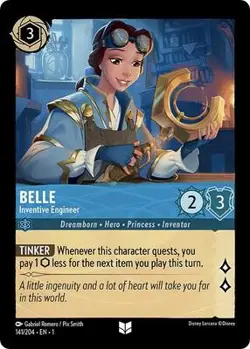 Belle - Inventive Engineer 141/204 NM Reg Disney Lorcana - Image 1