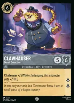 1x Clawhauser-Donut Detective 175/204 Whispers in the Well Non-Foil Lorcana - Image 1
