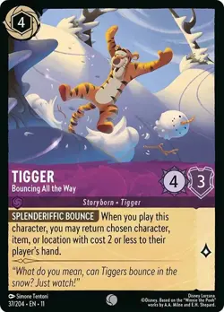 Tigger - Bouncing All the Way 37/204 Winterspell Non-Foil Disney Lorcana - Image 1