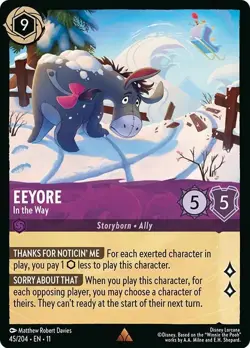 Eeyore - In the Way 45/204 Winterspell Non-Foil Disney Lorcana - Image 1