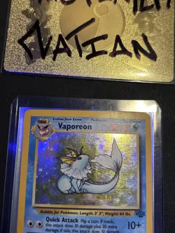 Pokemon TCG Vaporeon Holo Rare Card 12/64 Jungle Set WOTC 1999 - Image 4