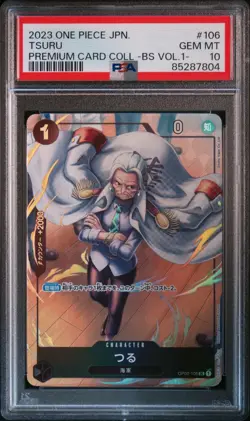 PSA 10 2023 One Piece CCG Tsuru #106 Japanese Premium Card Coll Alternative Art - Image 1
