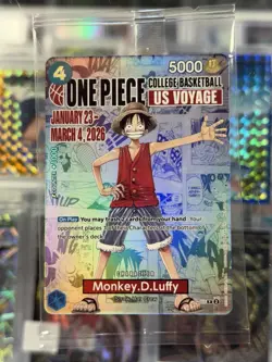 One Piece Promotion Card - Monkey.D.Luffy (055) SEALED College Basketball US NEW - Image 1