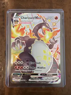 Pokemon TCG Charizard VMAX Shining Fates SV107/SV122 Holo Card Ungraded Mint - Image 1