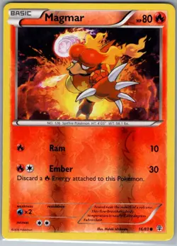 Magmar 16/83 Reverse Holo Generations - Pokemon Card - NM - Image 1